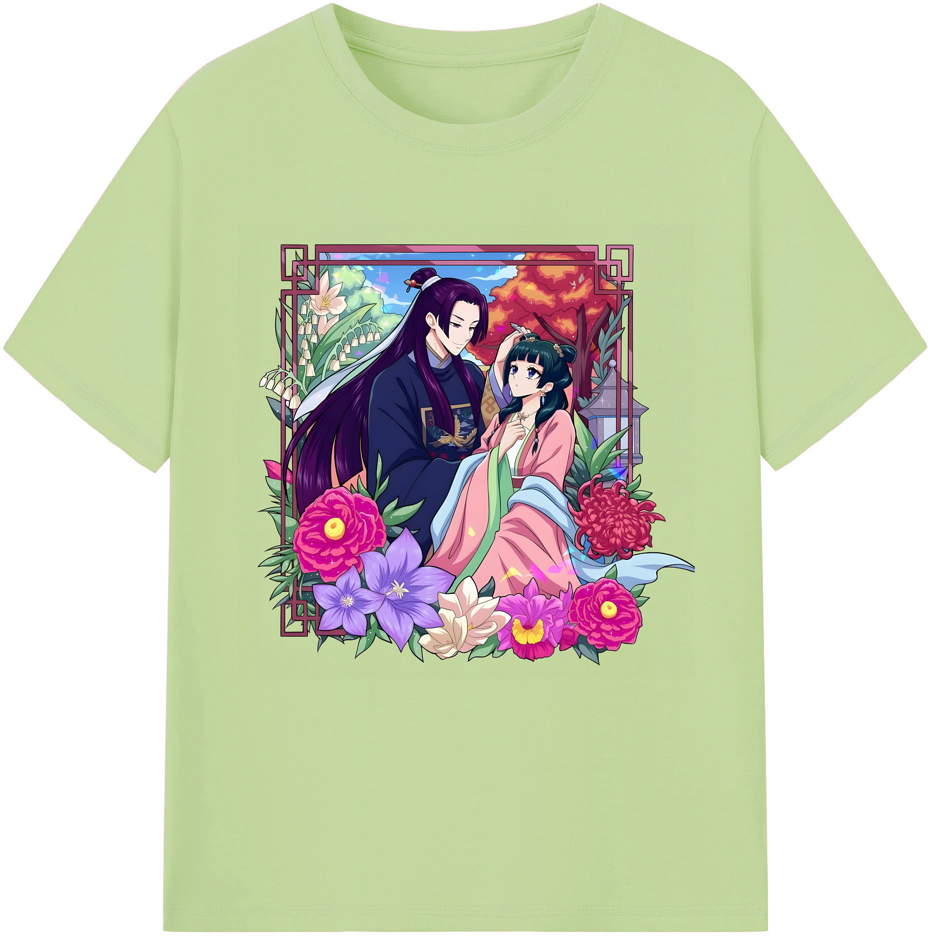 （画像用） 薬屋のひとりごと The Apothecary Diaries 綿100％半袖Tシャツ（フロントプリント）